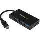 HUB USB StarTech 1x USB-C  + 3x USB-A 3.0 (HB30C3A1CFB)