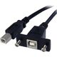 Kabel USB StarTech USB-B - USB-B 0.3 m Czarny (USBPNLBFBM1)