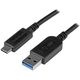 Kabel USB StarTech USB-A - USB-C 1 m Czarny (USB31AC1M)