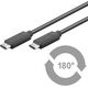 Kabel USB Goobay USB-C - 0.5 m Czarny (67975)