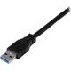 Kabel USB StarTech USB-A - USB-B 1 m Czarny (USB3CAB1M)