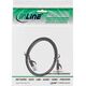 InLine Patchcord Płaski U/FTP, Cat.6A, czarny 0.5m (71855S)