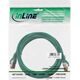 InLine Patchcord S/FTP, PiMF, Cat.6, 250MHz, PVC, CCA, zielony 1m (76111G)