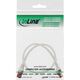 Intos Patchcord S/FTP, PiMF, Cat.6, 250MHz, halogen free, biały 0.25m (76922W)