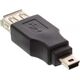 Adapter USB InLine miniUSB - USB Czarny  (33500B)