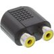 Adapter AV InLine Jack 3.5mm - RCA (Cinch) x2 czarny (99338)