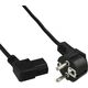 Kabel zasilający InLine Typ F German C13 lewy kątowy czarny 0.5m (16752M)