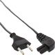 Kabel zasilający InLine Euro Typ C- Euro 8 C7 kątowy czarny 2m (16654G)