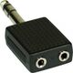Adapter AV InLine Audio 6.3mm jack męski Stereo - 2x 3.5mm jack żeński Stereo (99304)