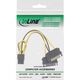 InLine SATA 15-pin - PCIe 6-pin, 0.15m, Żółty (26628B)