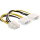 InLine Molex x2 - PCIe 8-pin, 0.15m, Żółty (26628C)