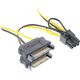 InLine SATA 15-pin - PCIe 6-pin, 0.15m, Żółty (26628B)