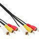 Kabel InLine RCA (Cinch) x3 - RCA (Cinch) x3 5m czarny (89605)