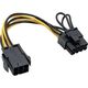 InLine PCIe 6-pin - PCIe 8-pin, 0.1m, Żółty (26626)