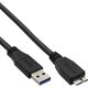 Kabel USB InLine USB-A - micro-B 0.5 m Czarny (35405)