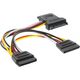 InLine SATA 15-pin - SATA 15-pin x3, 0.15m, Wielokolorowy (29681)
