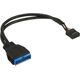 InLine USB 19 pin - USB 9 pin, 0.15m, Czarny (33449I)