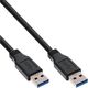 Kabel USB InLine USB-A - USB-A 3 m Czarny (35230)