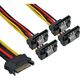 InLine SATA 15-pin - SATA 15-pin x4, 0.15m, Wielokolorowy (29683V)