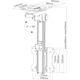 InLine Uchwyt sufitowy 23163A 13'' - 27''