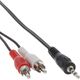Kabel InLine Jack 3.5mm - RCA (Cinch) x2 0.5m czarny (89944)