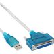 Kabel USB InLine USB-A - IEEE 1284 (LPT) 1.8 m Przezroczysty (33397I)