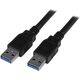 Kabel USB StarTech USB-A - 3 m Czarny (USB3SAA3MBK)