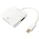 Adapter AV LogiLink DisplayPort Mini - DisplayPort - HDMI - DVI-I biały (CV0045A)