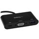 Adapter USB StarTech USB-C - VGA + USB-C + USB Czarny  (CDP2VGAUACP)