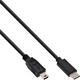 Kabel USB InLine USB-C - miniUSB 1.5 m Czarny (35754)