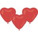 GoDan -Balon CR pastel"Serce bez nadruku"czerwony 50 szt - 8021886564501