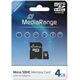 Karta MediaRange MicroSDHC 4 GB Class 10 UHS-I  (MR956)