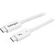 Kabel USB StarTech USB-C - USB-C 0.5 m Biały (TBLT34MM50CW)