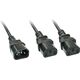 Kabel zasilający Lindy typu Y, 1xIEC320 C14 - 2xIEC320 C13, 2m (30039)