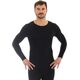 Brubeck Koszulka męska z długim rękawem COMFORT WOOL czarna r. XXL (LS11600)