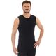 Brubeck Koszulka męska bez rękawów COMFORT WOOL czarna r. XXL (SL10160)