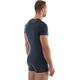 Brubeck Koszulka męska z krótkim rękawem COMFORT WOOL granatowa r. M (SS11030)