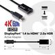 Kabel Club 3D DisplayPort - HDMI 0.2m czarny (CAC-1080)