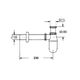 Syfon KFA butelkowy 5/4" DN32 chrom (601-054-00)