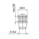 KFA Korek automatyczny klik-klak 5/4" duży chrom (660-254-00)