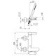 Bateria wannowa KFA Malachit ścienne chrom (4404-510-00)