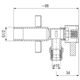 Ferro Zawór kątowy z głowicą ceramiczną 1/2"x1/2"  (Z1212C)