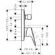 Bateria wannowa Hansgrohe Logis podtynkowe chrom (71405000)
