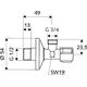 Schell Zawór kątowy Comfort 1/2"x3/4"  (033000699)