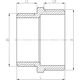 Invena Nypel mosiężny redukcyjny 1/2x1" - ZM-07-154