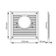 Maxpol Kratka do pochłaniacza 215x215mm fi100mm biała (117)
