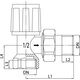 Invena Zawór grzejnikowy kątowy ze śrubunkiem do rur stalowych 1/2" CZ-50-K15