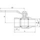 Invena Kurek gazowy gwint wewnętrzny/zewnętrzny 1/2" - GZ-30-015