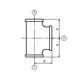 Odlewnia Zawiercie Trójnik redukcyjny B1 3/4x1/2x3/4" ocynk - 13819