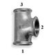 Odlewnia Zawiercie Trójnik redukcyjny B1 3/4x1/2x3/4" ocynk - 13819